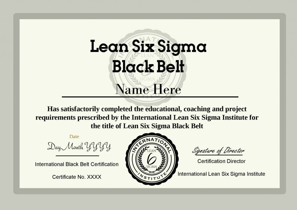 lean six sigma black belt salary