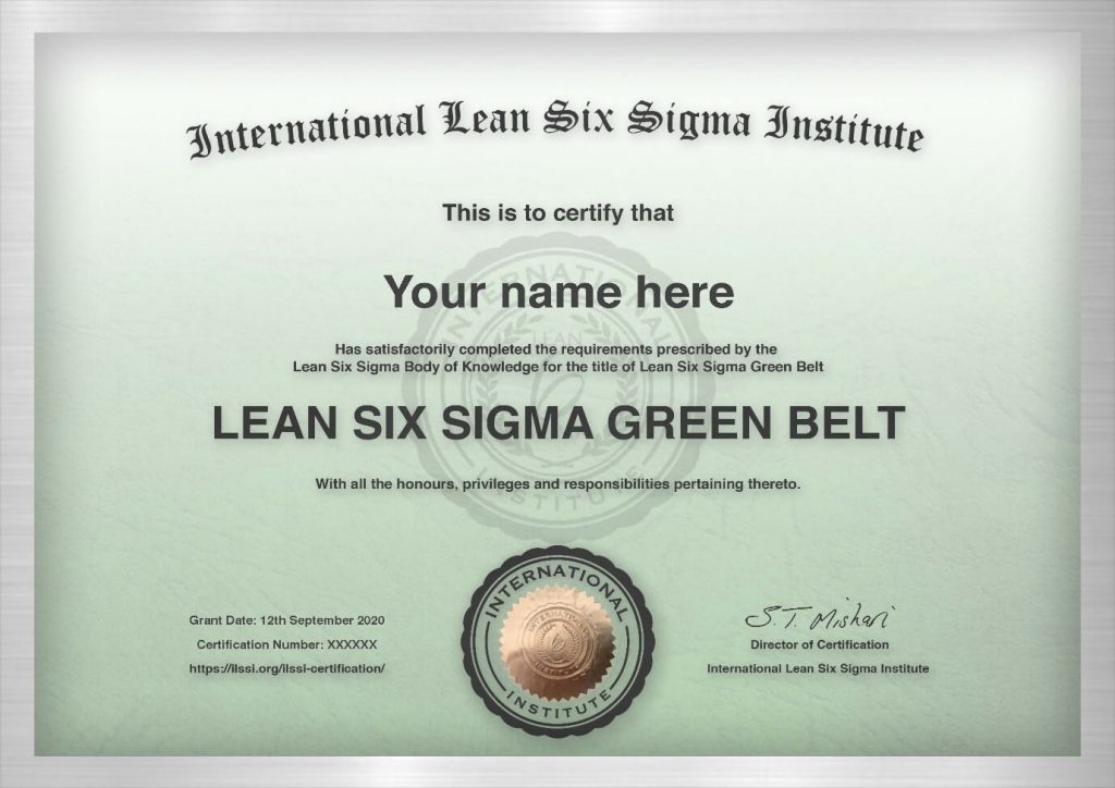 Lean Six Sigma Green Belt Training online Lean Six Sigma Training and
